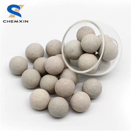 3-19mm 17-23% boul seramik inaktif pou sipò kabann ak katalis pwoteje